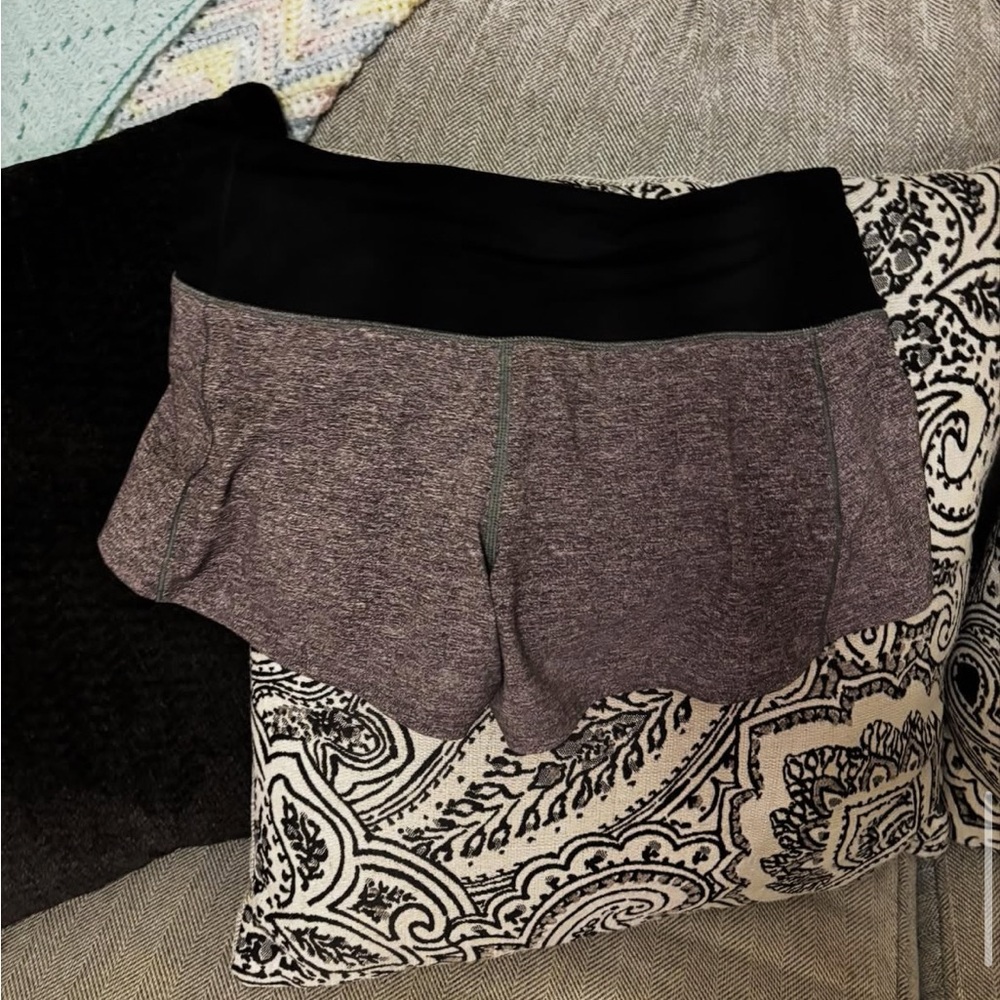 Lululemon Athletica Black and Gray Athletic Shorts